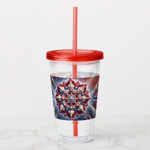 Acrylic Tumbler with Norwegian Colours Design