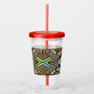 Acrylic Tumbler with South African Colours Design