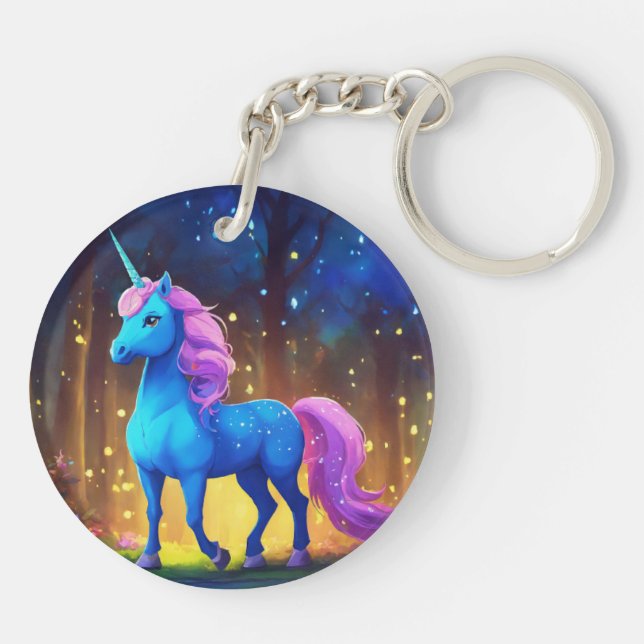 Acrylic unicorn Keychain (Back)