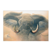 Acrylic Wall Art Elephant Rage 30'' x 20''