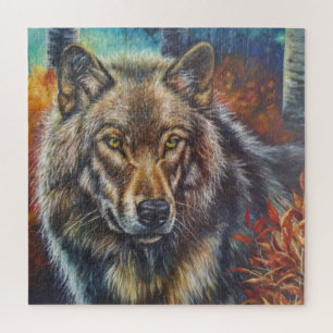 Acrylic Wall Art Wolf in the fall Jigsaw Puzzle
