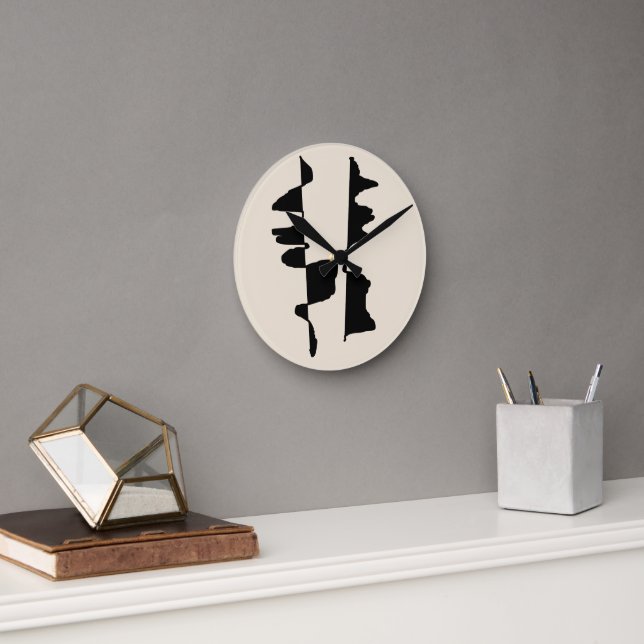 Acrylic Wall Clock "Abstract Dual Face" (Office)