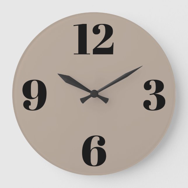Acrylic Wall Clock - Beige Background (Front)