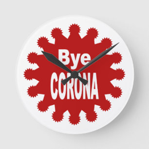 Acrylic Wall Clock Bye CORONA