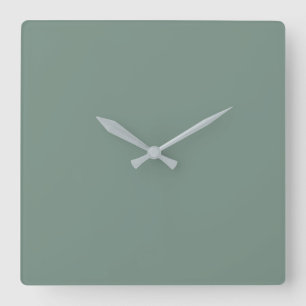 Acrylic Wall Clock, Deep Sage Square Wall Clock