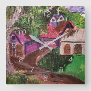 Acrylic Wall Clock : Farm House