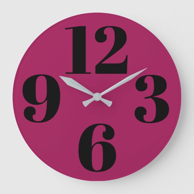 Acrylic Wall Clock - In The Pink Large Numbers (Front)