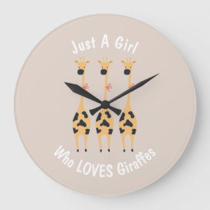 Acrylic Wall Clock Nursery Room Décor Giraffe