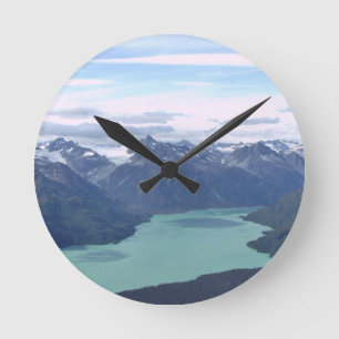 Acrylic Wall Clock of Twin Lakes, Alaska