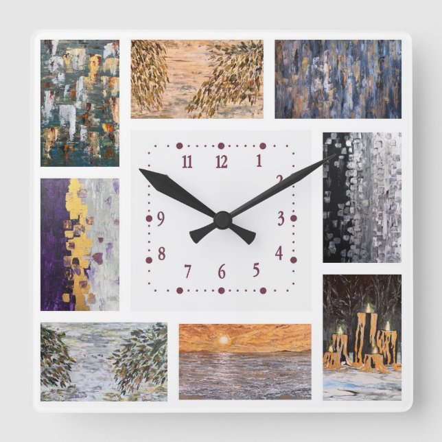 Acrylic Wall Clock,  Square Wall Clock (Front)