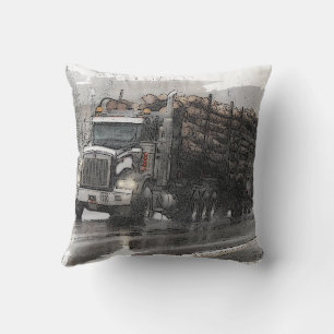 Acrylic Wall Clock Throw Pillow