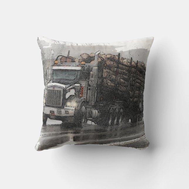 Acrylic Wall Clock Throw Pillow (Back)