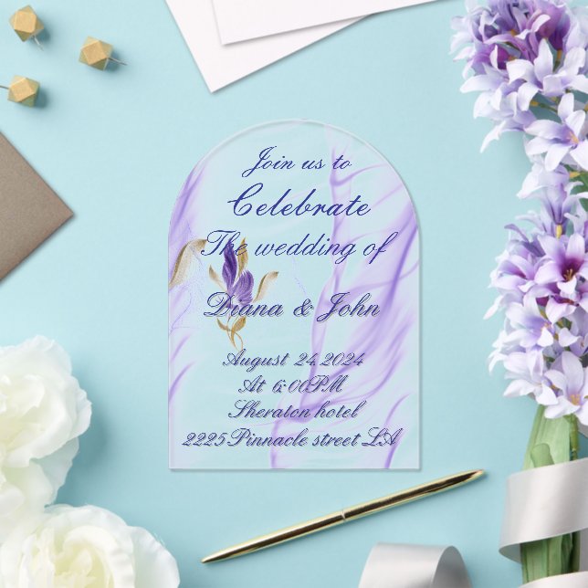 Acrylic wedding invitation  (Insitu (Wedding))