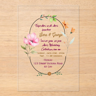 Acrylic Wedding Invitations 