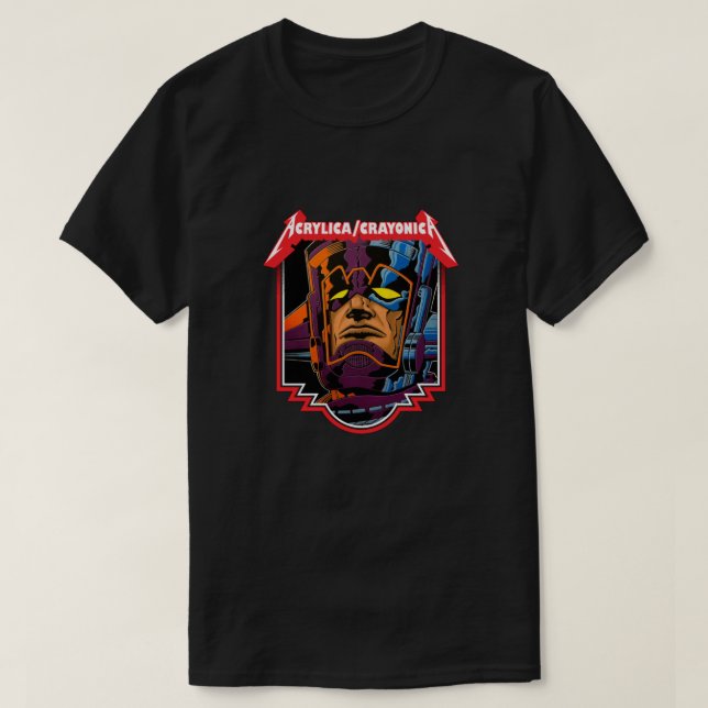 AcrylicaCrayonica logo with Galactus Classic T-Shirt (Design Front)