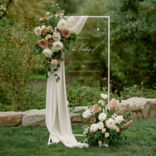 Acrylique classique calligraphie Mariage Affiche d