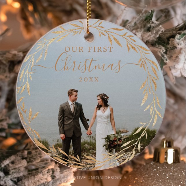 Acrylique Nos premiers ornements de Noël - Or (Créateur téléchargé)