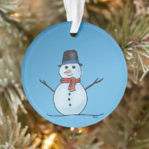 Acryllic snowman ornament