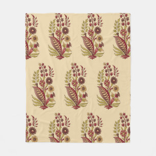 acstract mughal motif bunch pattern background des fleece blanket
