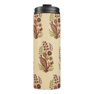 acstract mughal motif bunch pattern background des thermal tumbler