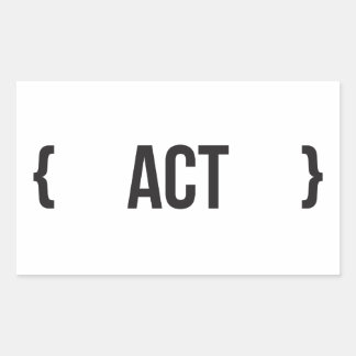 Act - Bracketed - Black and White Sticker