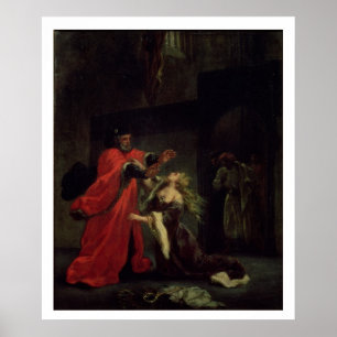 Act I, scene 3: Desdemona kneeling at her father's Poster