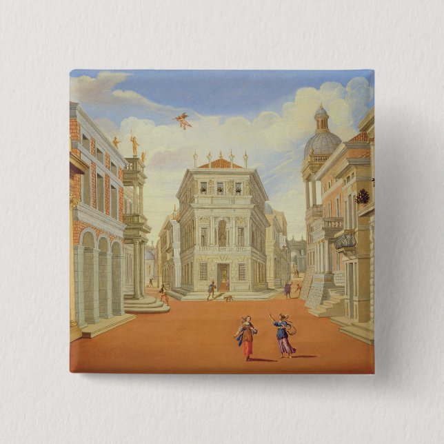 Act II, scenes I and VIII 2 Inch Square Button (Front)