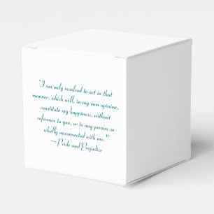 Act in Manner to Constitute Happiness Jane Austen Favor Box