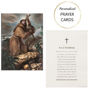 Act of Contrition Roman Catholic Prayer Card