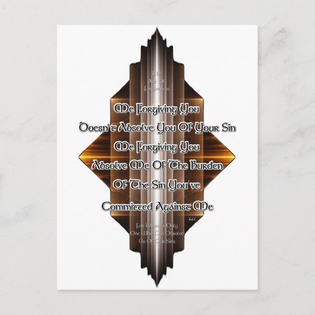 Act Of Forgiveness Postcard (Front)