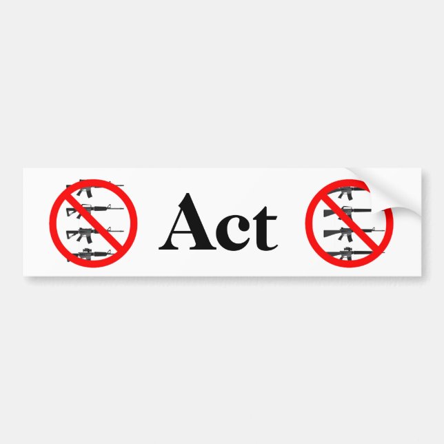 Act on Gun Control Bumper Sticker (Front)