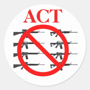 Act on Gun Control Classic Round Sticker