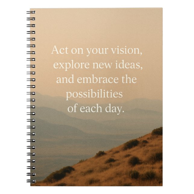 Act on Your Vision Note Journal (Front)