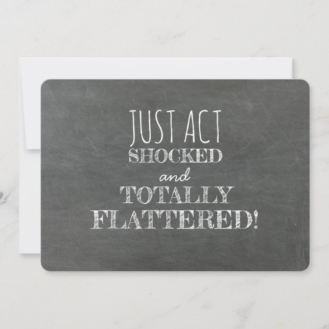 Act SHOCKED Funny Bridesmaid Proposal Invitation (Front)