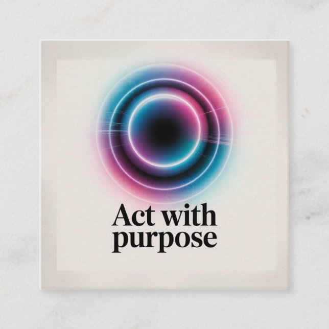 Act With Purpose Square Business Card (Front)