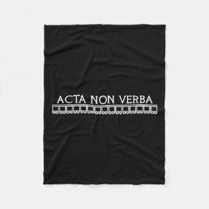 Acta Non Verba Actions Not Words Motivational Lati Fleece Blanket