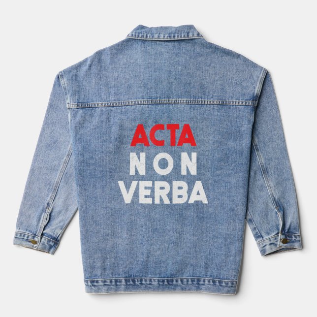 Acta Non Verba Célèbre Latin Phrase Roman Rouge Et (Verso)