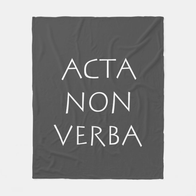Acta non verba fleece blanket (Front)