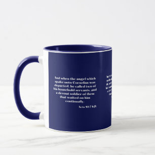 Actes 10:7 KJV Bible Écriture Mug à deux tons