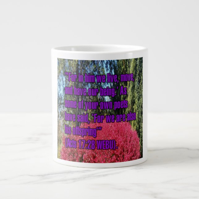 Actes 17:28 WEBU Mug (Devant)