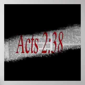 Actes 2:38 Poster