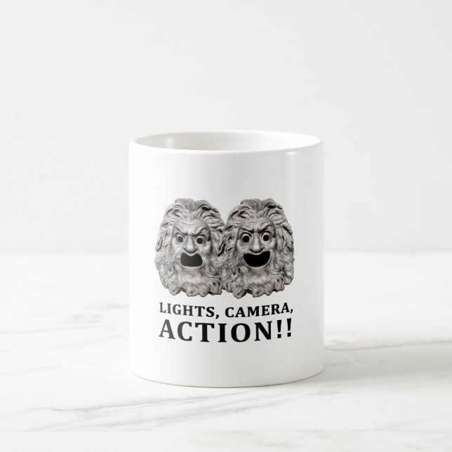 Acting concept graphic logo coffee mug (Center)