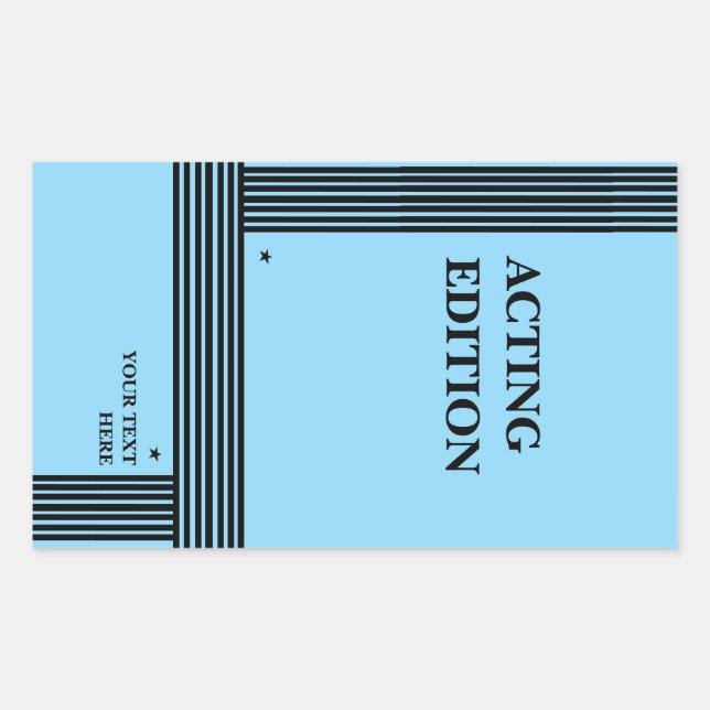 Acting Edition Play Script Styled Sticker (Front)