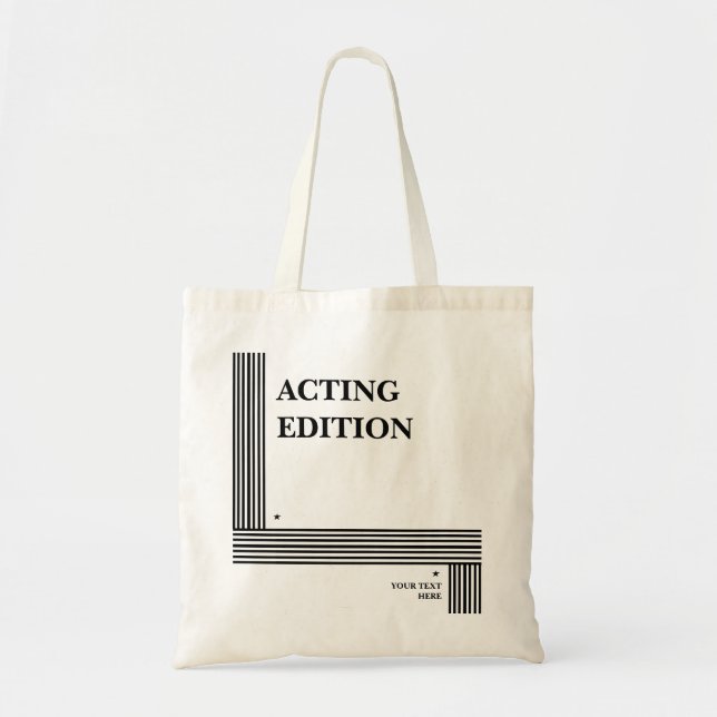 Acting Edition Play Script Styled Tote Bag (Front)