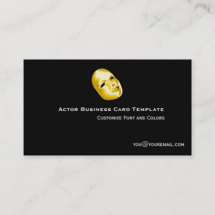 Acting logo business card template. Simple Actor