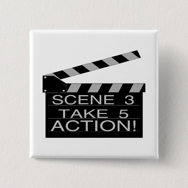 Action 2 Inch Square Button (Front)