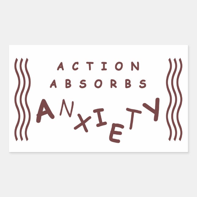 Action Absorbs Anxiety Sticker (Front)