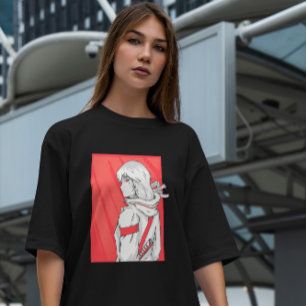 Action Anime Girl Character T-Shirt
