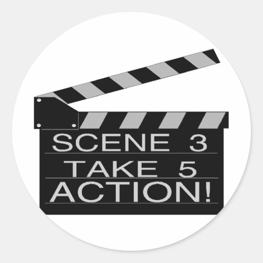 Action Classic Round Sticker