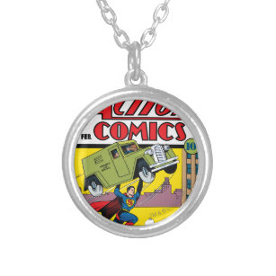 Action Comics #33 Silver Plated Necklace